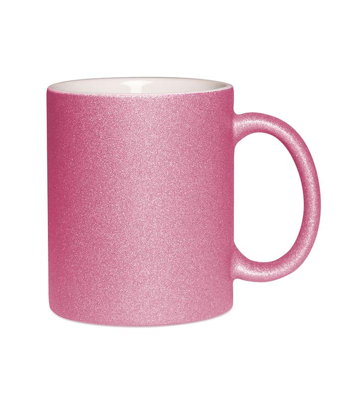 Šalica gliter roza