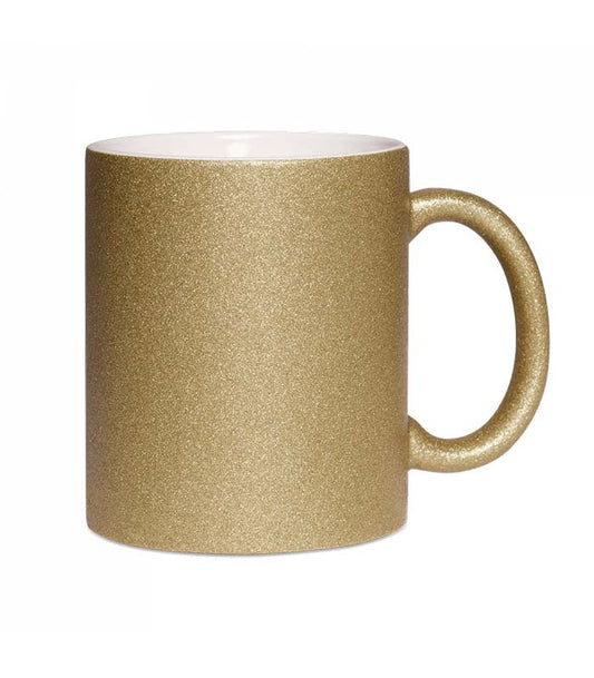 Šalica gliter dark gold